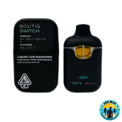 Boutiq SWITCH Liquid Live Diamonds Vape (5 VAPES) (2 grams – 12 options)